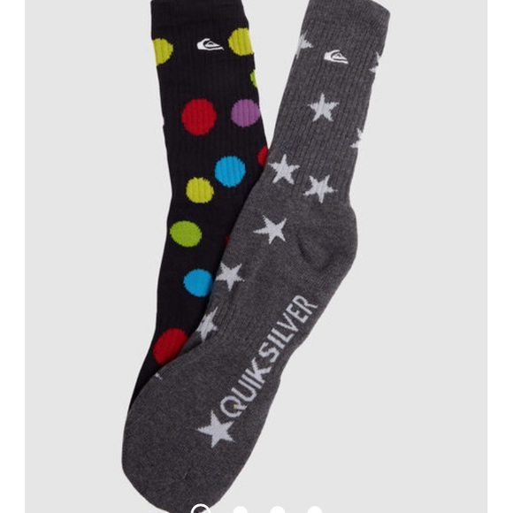 🧦QUIKSILVER 2 Pair Crew Socks 🧦 - Picture 8 of 9